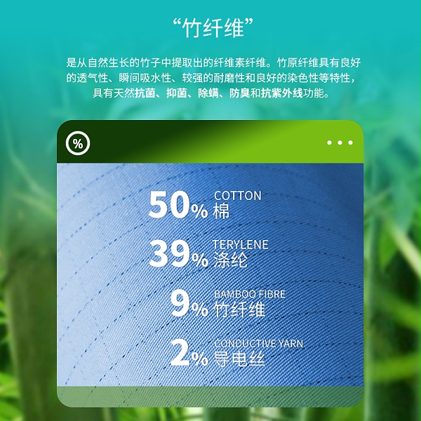 防静电夏季工装面料 竹纤维 源头厂家 质优价廉