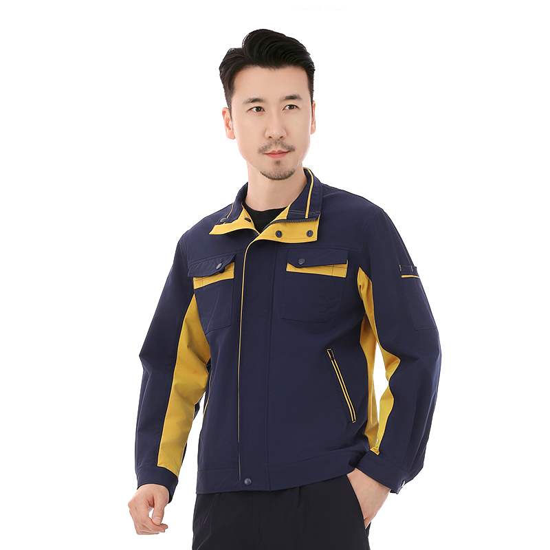 夏季长袖速干透气工作服套装定制