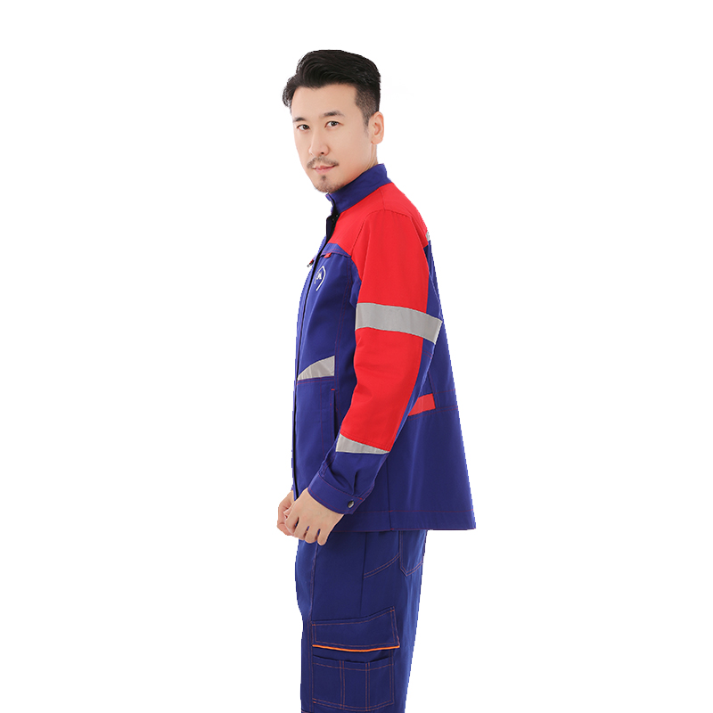 盈通纺织春秋长袖抗油拒水工作服定制男女同款工装套装
