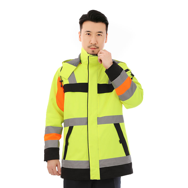 冬季棉服工作服荧光保暖上衣外套